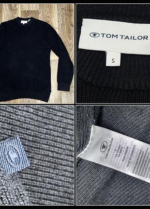 Светр tom tailor чорний розмір m-l бавовна меринос