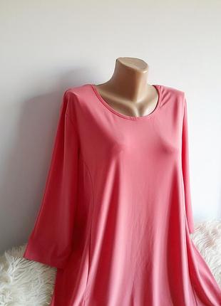 Эластичная коралловая блуза, р.14-18/xl/42 2