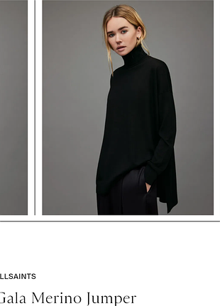 Джемпер all saints, merino wool 100%, стан ідеальний, size xs(по факту s-m), плечі 48 підпахви 56 рукав 52 довжина 68