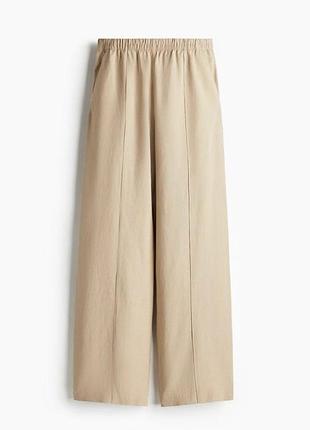 Брюки прямого кроя на основе льна h&amp;m,m