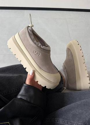 ❄️ жіночі уггі ugg tasman weather hybrid | light grey premium
