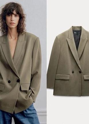 Блейзер zara , колір хакі