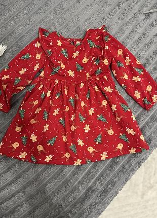Дитяча тепла сукня різдвяна primark