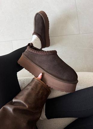 ❄️ женские угги ugg tazz | full chocolate premium