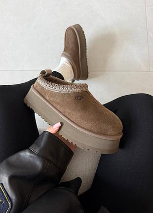 ❄️ женские угги ugg tazz | khaki 💚 premium (5)
