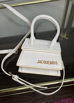 Сумка jacquemus біла маленька