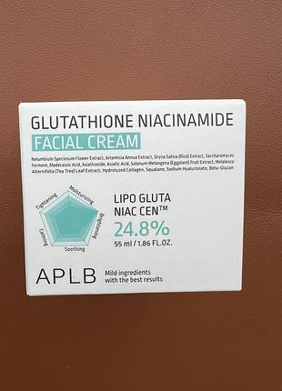Крем для обличчя aplb glutathione niacinamide facial cream 55 мл