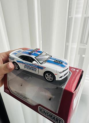 Металева машинка kinsmart 1:38 «2014 chevrolet camaro» інерційна / police