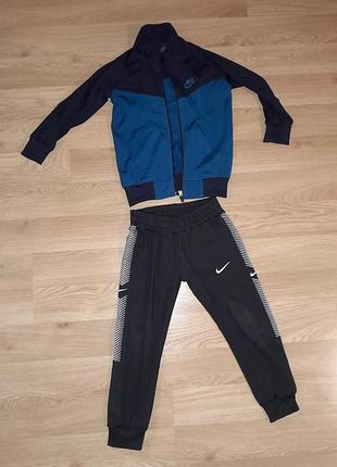 Спортивний костюм nike утеплений синьо-чорний