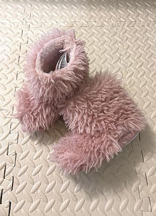 Тепленькі, м'які та пушисті капці для дівчинки by accessorize yetti slipper boots р.26-28, устілка 16,5см.