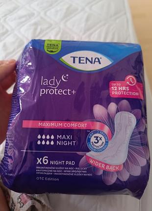 Урологічні прокладки tena lady protect+ maxi night 6 шт