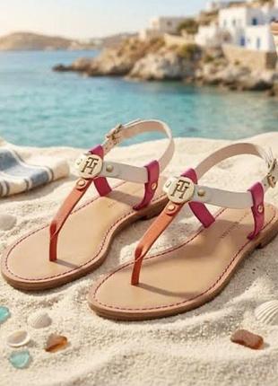 Шкіряні сандалії босоніжки tommy hilfiger julia (беннія) — стан нових!