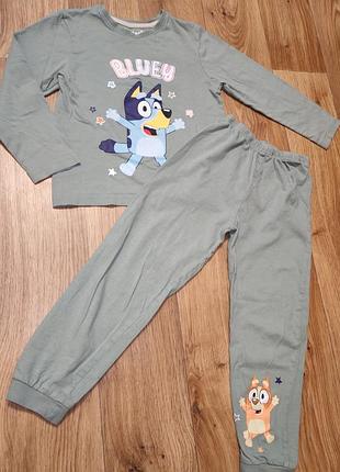 Детская пижама bluey 6-7 лет ростом 122 см