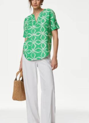 Женская льняная блуза от marks&amp;spencer uk 20 100% лен