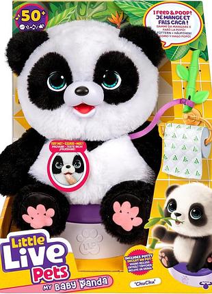 интерактивная мягкая игрушка little live pets беби панда чугу (26676)