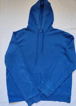 Чоловіче худі синього кольору з капюшоном, базове, розмір l–xl