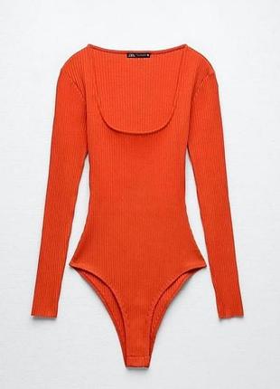 Помаранчевий  лонгслів боді  zara
🌷🌷🌷🌷🌷🌷🌷🌷 5