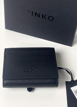 Чорний шкіряний гаманець pinko saddle wallet 3