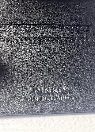 Чорний шкіряний гаманець pinko saddle wallet 7
