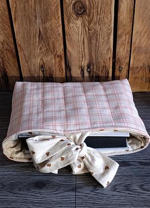 Чохол для книги ручної роботи, м'який простьобаний, 27×18 см