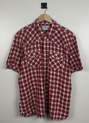 Сорочка шведка levi’s в клітинку з коротким рукавом
