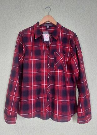 Женская рубашка в клетку primark 100% коттон 2хл