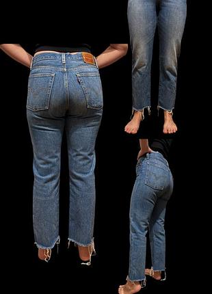 Джинси жіночі levi's сині, розмір w27, укорочені