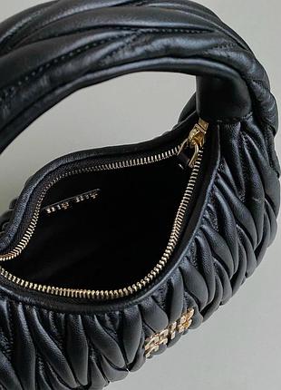 Сумка miu miu чорна напів місяць 3