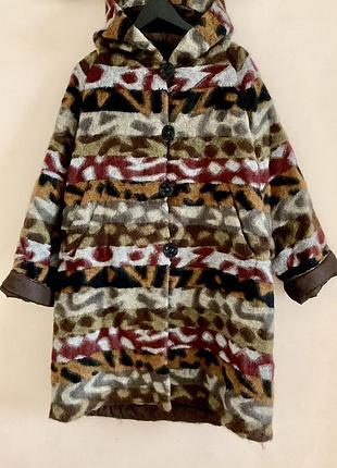 Шикарное  аутентичное двухстороннее пальто missoni из мохера с этническим узором