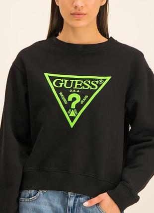 Чорний жіночий світшот guess (модель guess ane sweatshirt оазмер м