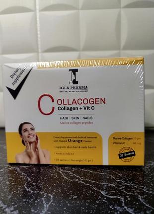 Біологічно активна добавка igea pharma collacogen collagen + vit c, 30 саше