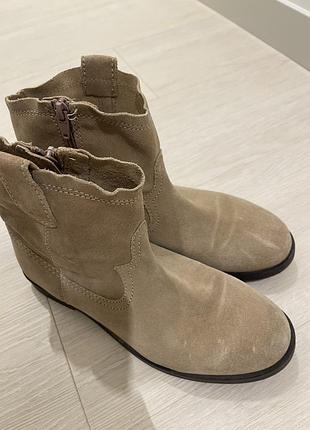 Черевики zara осінні бежеві 38 розмір 24.5 см