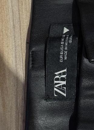 Леггинсы брюки zara из экокожи / кожаные лосины зара р. s