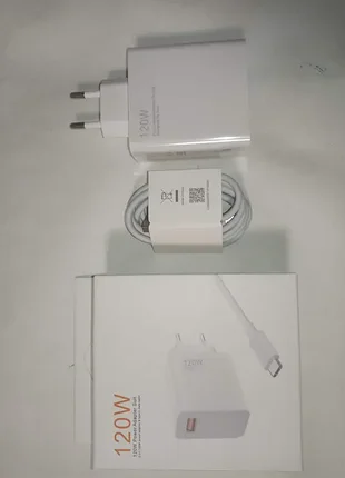 Комплект кабель для заряджання usb type-c + зарядний пристрій із швидкою зарядкою 120w адаптер блок живлення
