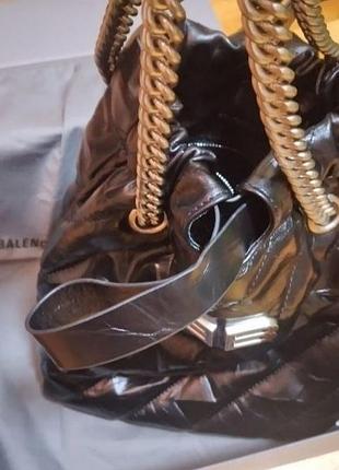 Сумка жіноча balenciaga зі шкіри теляти чорна