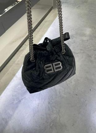 Сумка жіноча balenciaga зі шкіри теляти чорна