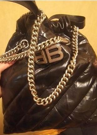 Сумка жіноча balenciaga зі шкіри теляти чорна
