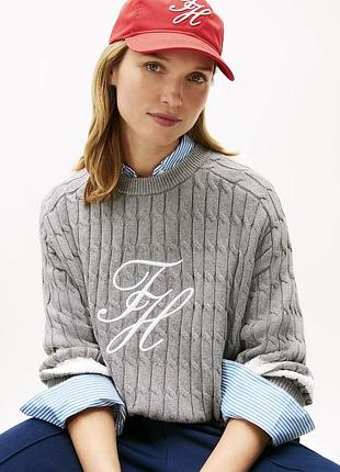 Жіночий светр tommy hilfiger сірого кольору