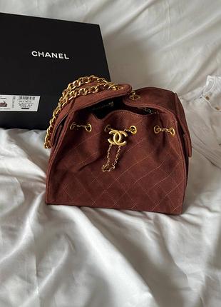 Женская сумка премиум 27 mini handbag brown/gold