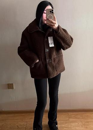 Двухсторонняя дубленка zara