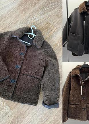 Двухсторонняя дубленка zara 8