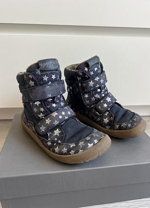 Дитячі зимові черевики froddo barefoot tex winter waterproof boots, темно-сині, 29 розмір