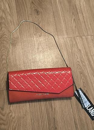Клатч красный river island новый