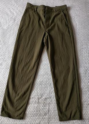 Жіночі штани cos barrel-leg хакі оливкові бавовняні