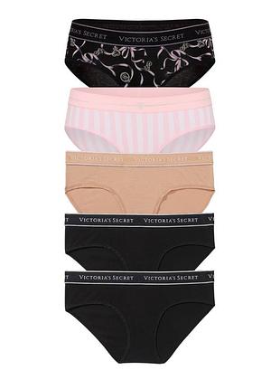 Набір жіночих трусиків victoria's secret бавовняні 5 шт xs оригінал