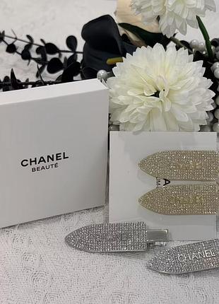 Заколки для волосся chane l зі стразами