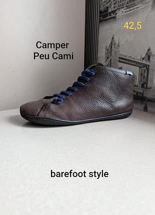 Ботинки camper peu cami (наш 42-42,5) с нат. шкити barefoot style мужские коричневые