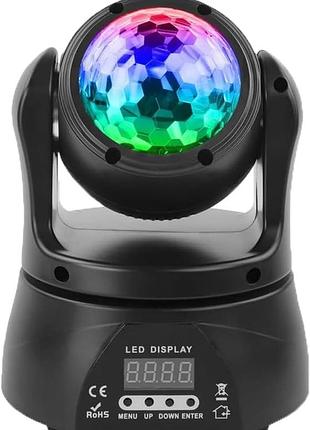 Мини-диско-шаг u`king с подвижной головкой и управлением dmx512 rgbw для вечеринки/бара/дна рождения/веселья/живого шоу/хеллоуина