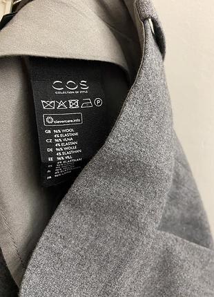 Cos шерстяные штаны серые м 6
