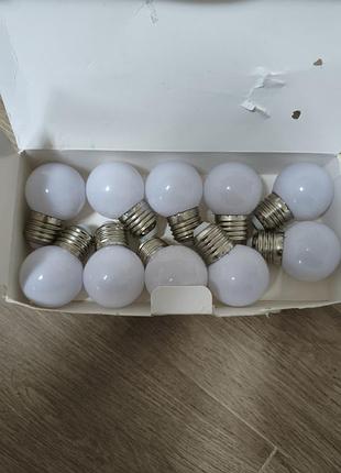 Світлодіодні led лампочки g45 e27 / e14 (220v, warm / тепле світло), комплект 10 шт.